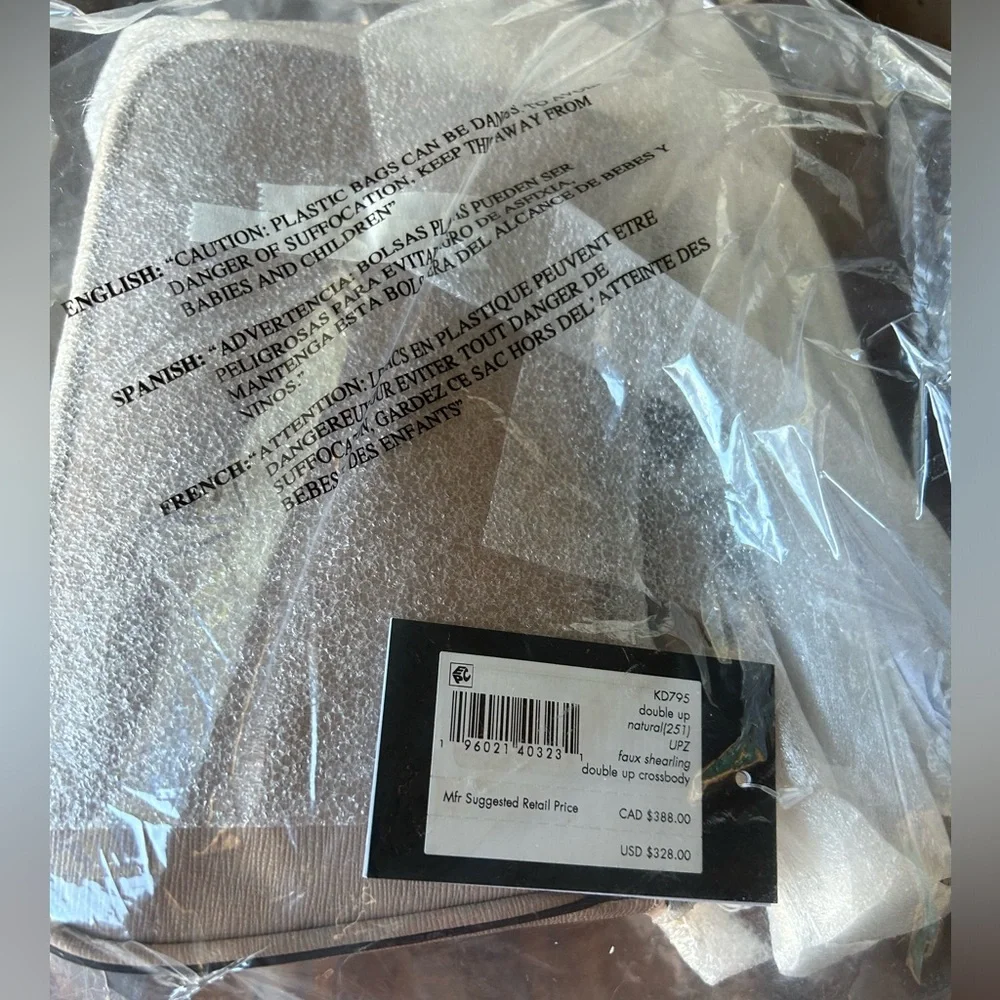 ♠️kate spade new york ♠️Double Up Faux Shearling Crossbody Bag - Picture 10 of 10